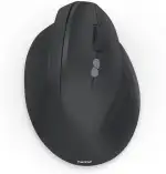 Hama vertikale Maus, kabellos (optische Maus ohne Klickgeräusch, 7 Tasten, ergonomische Funkmaus für Rechtshänder, 1000/1400/1800 DPI, 2,4 GHz, ideal als Computermaus ohne Kabel, Laptopmaus) schwarz