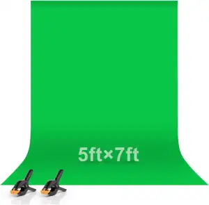 EMART 1,5x2m Greenscreen Grüner Hintergrund Polyester Grüne Chromakey Green Scre