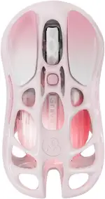 GravaStar Mercury M1 Pro Wireless Gaming Maus, Leichtes Magnesium Gaming Mouse, 26.000 DPI, PAW3395DM, 5 Programmierbare Tasten, 2.4GHz/BT/Kabel(Farbverlauf Rosa)