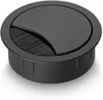 Eisnhauer Kabeldose Edelstahl schwarz lackiert 60 mm, für mehrere Kabel geeignet, Bürstendichtung und Abnehmbarer Deckel, Höhe ca. 21 mm