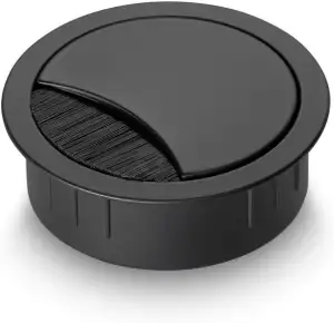 Eisnhauer Kabeldose Edelstahl schwarz lackiert 60 mm, für mehrere Kabel geeignet