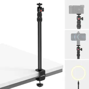SMALLRIG Kamera Light Stand Tischstativ Lichtstativ mit 1/4"-20 Kugelkopf, 13"-3