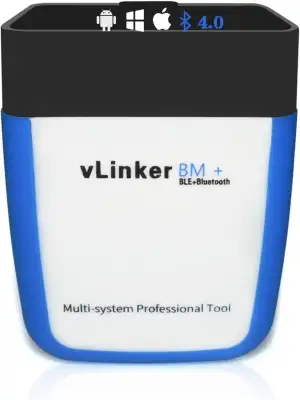 vLinker BM+ OBD2 Bluetooth Diagnose Scan Tool, OBDII Autoscanner für iOS, Androi