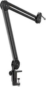FIFINE Mikrofon Arm, Einstellbarer Mikrofon Ständer, 3/8" bis 5/8" Adapter, Mikrofonclip, DREI Kabelbinder
