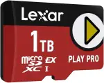 Lexar Play PRO MicroSDXC Express-Karte 1TB, bis zu 900MB/s Lesen, 600MB/s Schreiben, spieloptimiert, A2, 4K, Hochgeschwindigkeits-Speicherkarte für Handheld-Konsolen, Switch, tragbare Gaming-Geräte