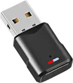 USB Bluetooth 5.3 Adapter für PS5/PS4/PC/Switch Konsole, Niedrige Latenz Audio Dongle Bluetooth 5.3 Schlüssel Adapter USB 3 Mbit/s Transmitter Empfänger für Macos/Windows/Kopfhörer