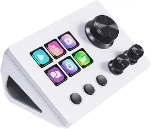 Basicolor N3 Macro Keypad mit 6 LCD-Shortcut-Tasten, 3 Buttons & 3 Drehreglern –