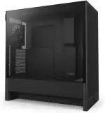 NZXT H5 Flow - Compact ATX Mid-Tower PC Gaming Case - High Airflow - 2 x 120mm Fans Included - 360mm Front & 240mm Top Radiator Support - Cable Management System - Tempered Glass - Black