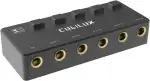 Cubilux 5-Way 6,35 mm TRS Audio Splitter mit Schaltern, passiver 1/4 Zoll Verteiler Box für Gitarre, Keyboard, Kopfhörer, Lautsprecher