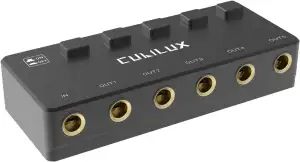 Cubilux 5-Way 6,35 mm TRS Audio Splitter mit Schaltern, passiver 1/4 Zoll Vertei