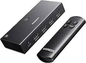UGREEN HDMI Switch 3 in 1 Out 4K@60Hz, HDMI Splitter mit Fernbedienung Unterstüt