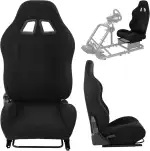 Dardoo Racing Gaming Simulator Cockpit Frame Sitz mit verstellbaren Doppel Slide Adapt Gaming Simulator Cockpit Racing Wheel Stand Stuhl Video Game Stühle Schwarz
