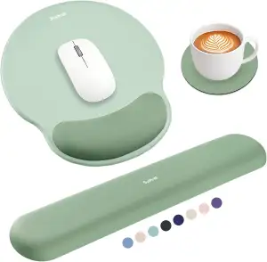 Sushret Mauspad & Tastatur Handballenauflage, 3-in-1 Ergonomisches Gel Memory Fo