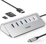 Intpw P9 USB C Hub, 9-IN-1 USB Hub 3.0 mit 4K HDMI, 2 Type-A 3.0, PD 100W, 2 Type-A 2.0, USB-C 3.0, SD/TF, Aluminium Docking Station für iPhone17/16/15/ MacBook Air/Pro iPad/Laptop/Mac OS/Windows