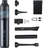 Handstaubsauger Akku, 4-in-1 Autostaubsauger Akku, 16000PA Auto Staubsauger Stark, 30 Min Laufzeit, USB-C Ladung, Mini Staubsauger für Auto, Haustiere, Sofa, Tastaturen, Büro