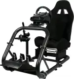 Dardoo Rennsimulator Cockpit with Large Round Tube lenkradständer Rennsitz Adjustable passend für Logitech G25 G27 G29 G920, für Thrustmaster, für Fanatec without Steering Wheel, Pedal and Shifter