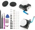 RongZy 2 Stück Sticks para Nintendo Switch Lite 3D Analoge Joystick Analog Thumbstick Joy-Con Controller Reparatur Kit Ersatz Zubehör(mit Schrauben)