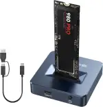 ACASIS Nvme Docking Station, M.2 NVME e SATA Docking Station, Custodia da 10 Gbps M2 SSD a USB, M2 USB Adapter Supporta SSD M.2(Chiave M) e SSD SATA- basato(Chiave B+M)