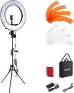 NEEWER Ringlicht mit Stativ Set: 18 Zoll/45cm Außen 55W 5600K Dimmbare LED Ringleuchte mit Bluetooth Fernbedienung für Handy/Kamera für YouTube TikTok Self Porträt Foto, Tätowierer, Make up, Salons