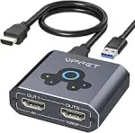 VEDINDUST HDMI Splitter Extend 4K@60Hz zu Dual HDMI Adapter Support Mirror oder Extend kompatibel...