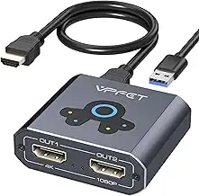 VEDINDUST HDMI Splitter Extend 4K@60Hz zu Dual HDMI Adapter Support Mirror oder 