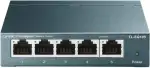 TP-Link TL-SG105 5-Ports Gigabit Netzwerk Switch (bis 2000 MBit/s im Vollduplexmodus, geschirmte RJ-45 Ports, Metallgehäuse, optimiert Datenverkehr, IGMP-Snooping, unmanaged, lüfterlos) blau metallic