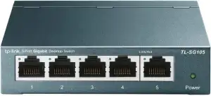TP-Link TL-SG105 5-Ports Gigabit Netzwerk Switch (bis 2000 MBit/s im Vollduplexm