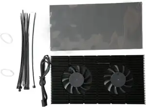 GPU-Backplate-Kühler, Grafikkarten-Backplane-Kühlkörper aus Aluminiumlegierung, 4-poliger Backplane-Speicherkühler für RTX3090 3080 3070