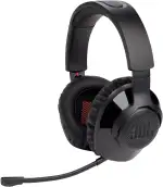 JBL Quantum 350 Over-Ear Gaming Headset – Wireless 2.4 GHz und USB-C-Anschluss – Mit abnehmbarem Boom Mic und QuantumSurround Sound – Schwarz
