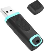 Vansuny USB Stick 64GB 2.0 USB-Stick 64GB USB 2.0 Stick Flash Drive mit LED-Indikator für PC/Laptop/Car Audio/Smart TV (64 GB, Cyan)