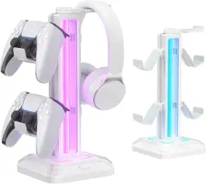 KDD Gaming Kopfhörer Ständer Led mit 9 Lichtmodi - Drehbarer Headset Halterung T