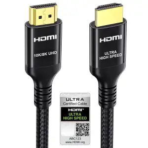 Etseinri 10K 8K HDMI 2.1 Kabel 2M, Zertifiziert 48Gbps Ultra High Speed HDMI® Ka