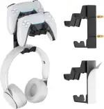 KDD Gaming Headset Halterung Wand & 2 Controller Wandhalterung mit Selbstklebend/Schraub, Univers...