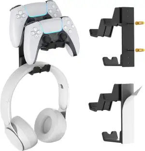 KDD Gaming Headset Halterung Wand & 2 Controller Wandhalterung mit Selbstklebend