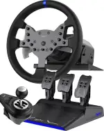 PXN V99 Gaming Lenkrad mit Pedalen und Schalthebel – 3,2 Nm Force-Feedback, 270° & 900°, 11,8-Zoll, 4 Schaltwippen, Tools-App – Lenkrad für PC, Xbox und PS4