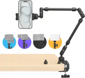 SMALLRIG 22" Magic Arm mit Klemme, Flexible Camera Desk Mount & klemme, Überkopf