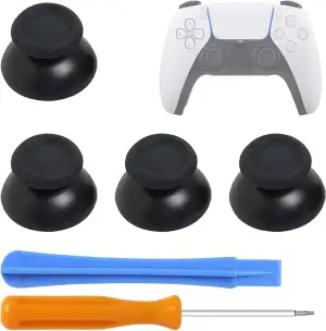 2 Paar Ersatz Thumbsticks Geeignet für PS5 & PS4 Controller, 4 Stück Texturierte