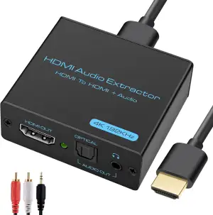 HDMI Audio Extractor 4k HDMI Optisch Splitter Adapter Konverter 3.5 mm Stereo+Op