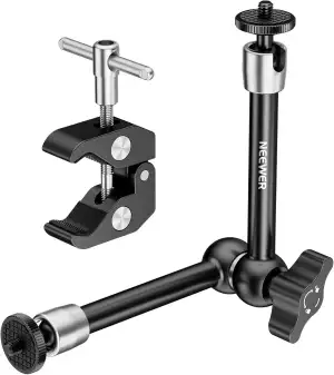 Neewer verstellbarer magischer Arm mit Superklemme, 6,35 mm und 9,52 Gewinde, 6,