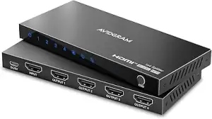 HDMI Splitter 1 In 4 Out 4K 60Hz 4:4:4, AVIDGRAM HDMI Verteiler 4 Port mit Copy,