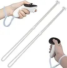 2stk professionell Handschlaufen für Oculus Meta Quest 3/3s, Weiß Verstellbar Co