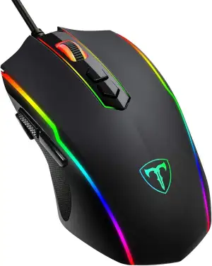 RGB Gaming Maus,Vollion Gamer Maus mit 8 Programmierbare Tasten 7200DPI/RGB-Bele