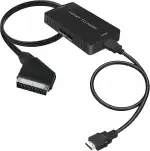 VIXLW SCART auf HDMI Adapter (mit Kabel), SCART auf HDMI Konverter, HD 1080P Audio- und Videokonverter, für HDTVs, Set-Top-Boxen, VHS, Xbox, PS3, Sky, DVD, Blu-ray