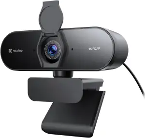 4k Webcam mit 2 Mikros, 12 Megapixel, Sofortiger Dual PDAF/CDAF-Autofokus, 1080p