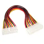 R28 24-Pin ATX Netzteil Verlängerungskabel – 30 cm Stromkabel für PC Mainboard/Motherboard, Stecker auf Buchse