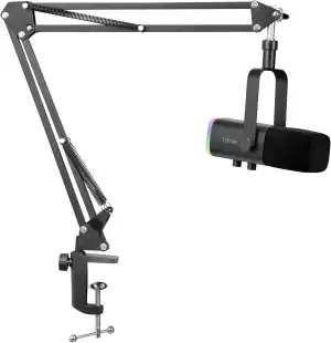 FIFINE XLR Streaming Mikrofon mit Arm für Podcast Studio, USB Dynamisch Micropho