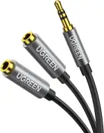 UGREEN Audio Splitter 3,5mm Aux Splitter Verlängerung Kabel für Zwei Kopfhörer, Klinke Splitter k...