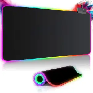 Gaming Mauspad RGB Mousepad 800x300mm XXL Gaming Mousepad groß mit 14 Beleuchtun