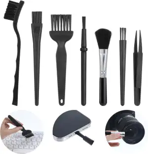 Ymapinc 7 Stück Antistatische Pinsel ESD Bürst PC Reinigungsset Nylon PC Computer Cleaning Kit El...