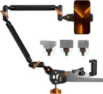 K&F CONCEPT 22" Magic Arm mit Klemme, Spezial für Tischkamera, Monitor arm, Mikrofon arm, Handyhalterung mit Doppel Kugelkopf, Schwenkarm kompatibel mit iPhone Monitor Mikrofon Action Kamera Leuchte